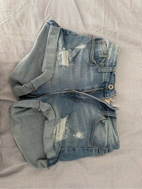 Altar'd State Light Wash Distressed Jean Shorts
